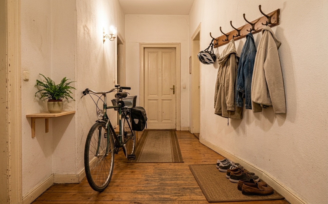 Same hallway, clear and open